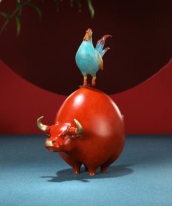 Tượng Bò và Gà Đón Tài Lộc