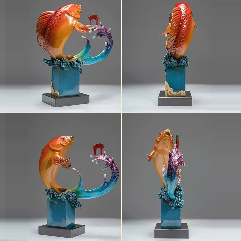 Tượng Cá Chép Vượt Vũ Môn Hóa Rồng