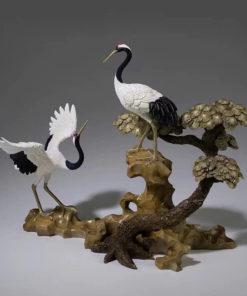 Tượng Đôi Hạc Trắng Phong Thủy