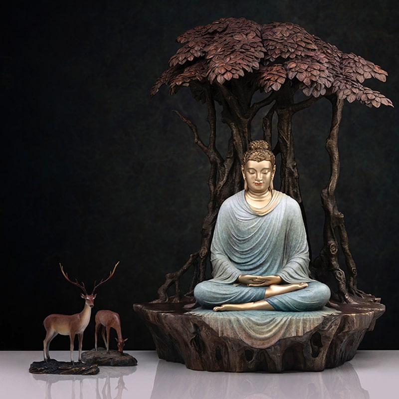 Tượng Phật Thích Ca Dưới Cội Bồ Đề An Nhiên Tượng Phật Thích Ca Dưới Cội Bồ Đề An Nhiên