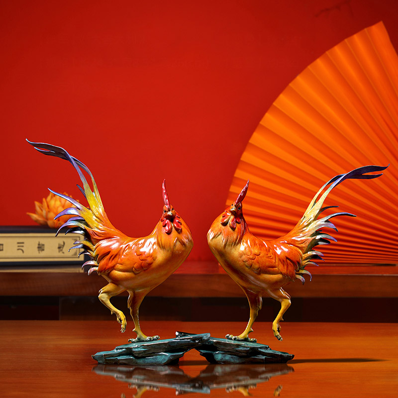 Tượng Gà Trống Mạnh Mẽ Phát Tài