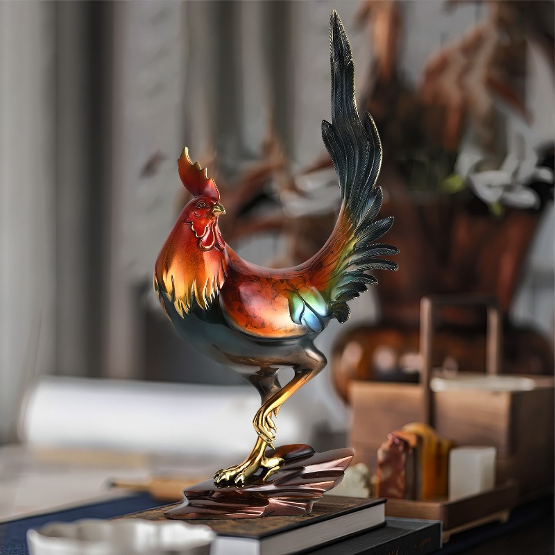 Tượng Gà Trống Nghệ Thuật Đa Sắc