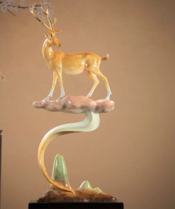 Tượng Hươu Phong Thủy Lộc Đỉnh Vân