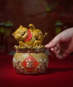 Tượng Mèo Tài Lộc Đắc Ý