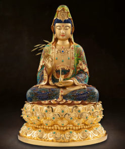 Tượng Quan Thế Âm Bồ Tát An Lạc Đế Sen Vàng