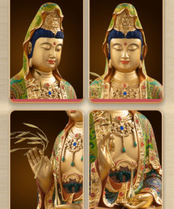 Tượng Quan Thế Âm Bồ Tát An Lạc Đế Sen Vàng