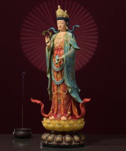 Bộ Tượng Tây Tam Thánh Đứng Trên Đài Sen