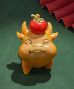 Tượng Trâu Hồng Cõng Lộc