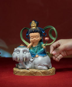 Tượng Văn Thù Và Phổ Hiền Đồng Tử